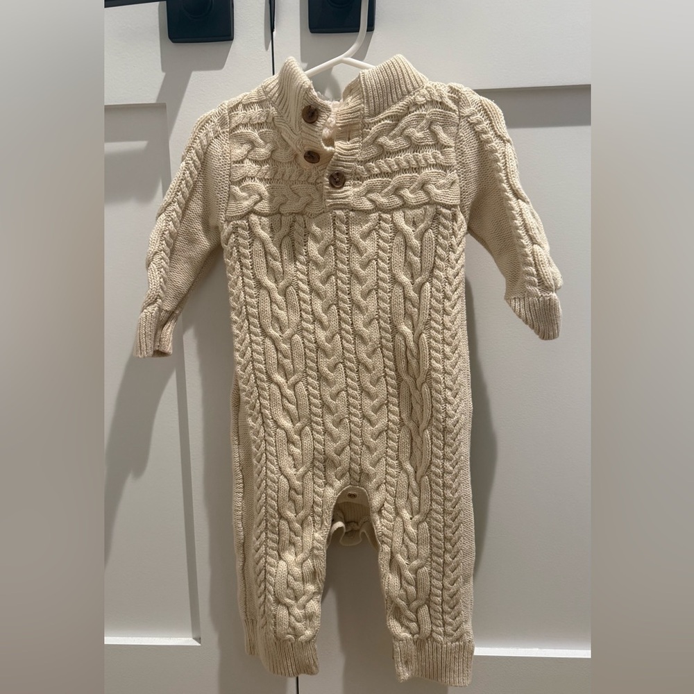 Baby Gap Cream Cable Knit One Piece